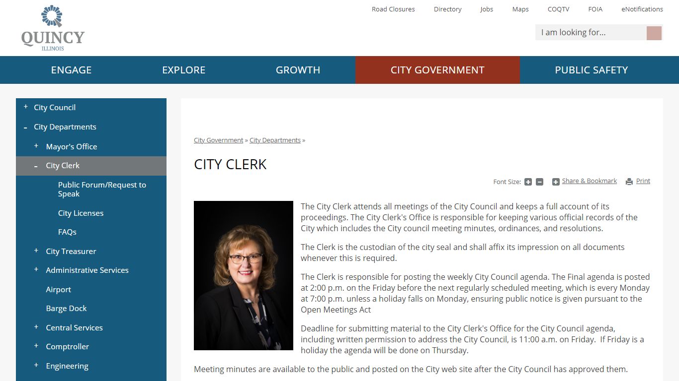 City Clerk | Quincy, IL